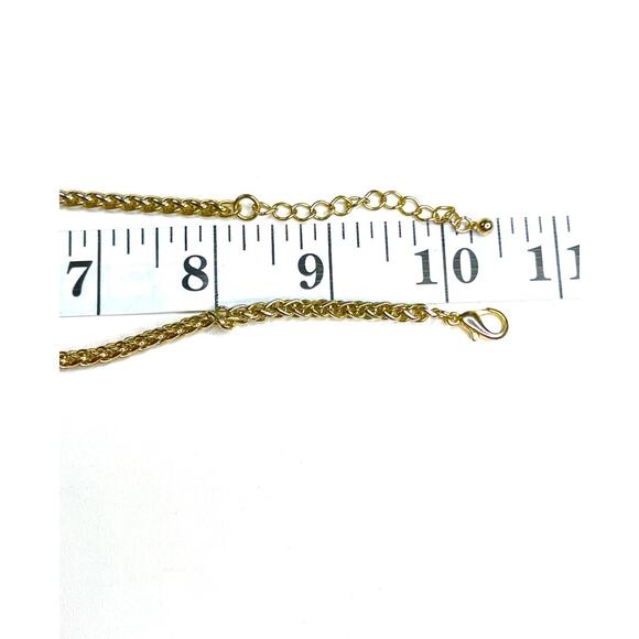 Vintage Necklace Rhinestone Bib Choker  U23 - Picture 6 of 7